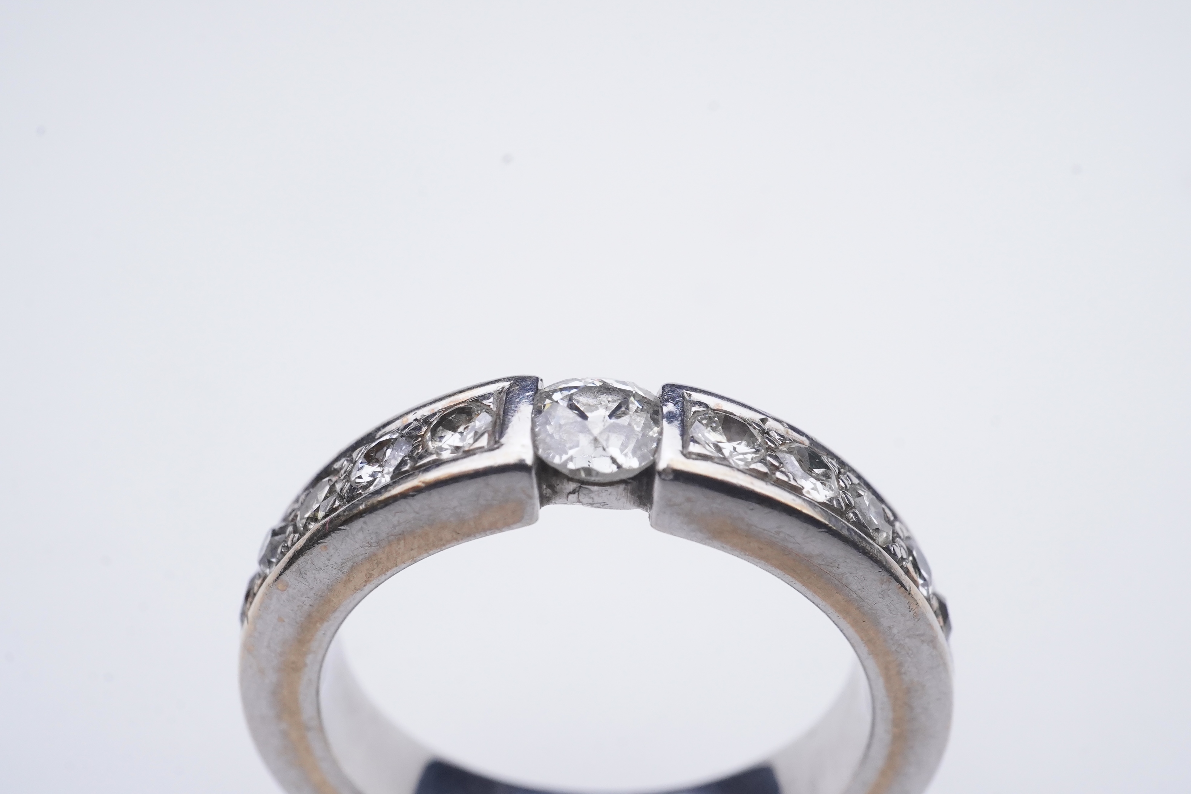 A diamond eternity ring